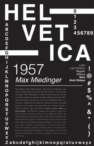 Typeface Helvetica Poster #2